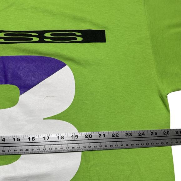 Vintage 1990s Boss By I.G. Design Spell Out Graphic Baggy Green T-Shirt 2XL - Picture 3 of 7